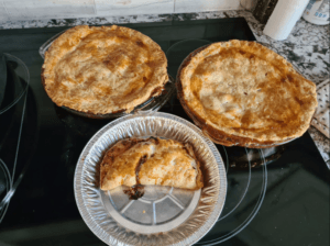 Closeup of a pie with a soggy undercooked crust caused by skipping prebaking