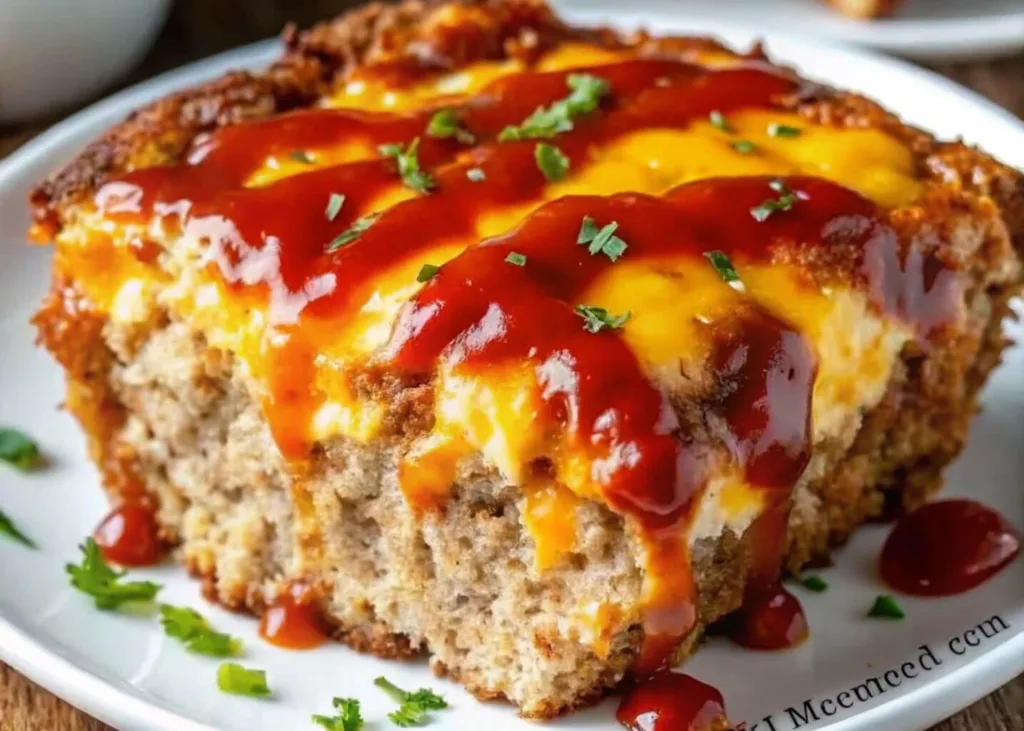 A close-up view of a Big Mac pizza topped with seasoned ground beef, melted cheddar cheese, sesame seeds, fresh lettuce, and pickles, drizzled with orange burger sauce.