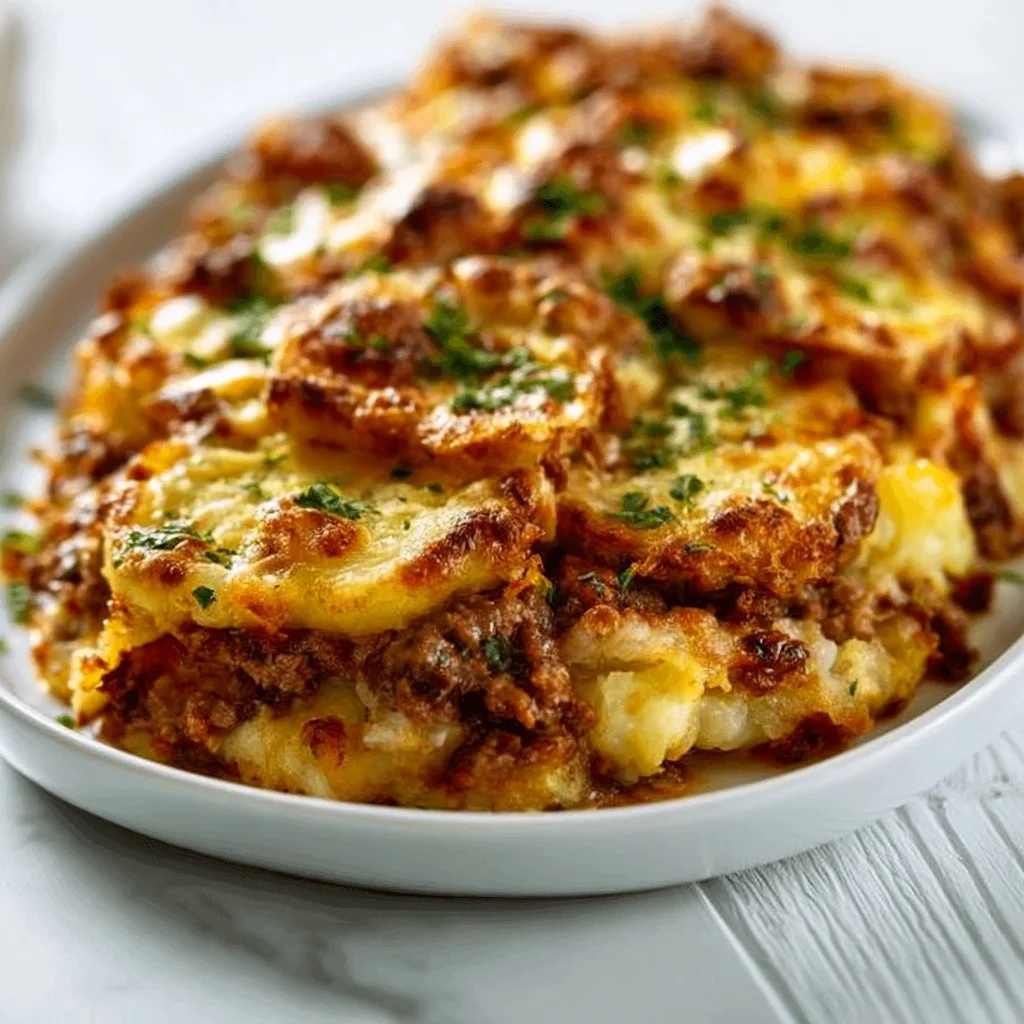 Cheesy Beef and Potato Casserole