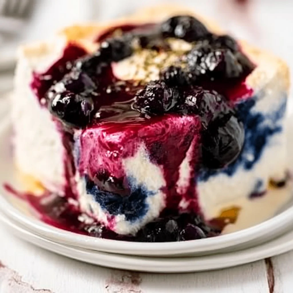 Blueberry Angel Food Cake
