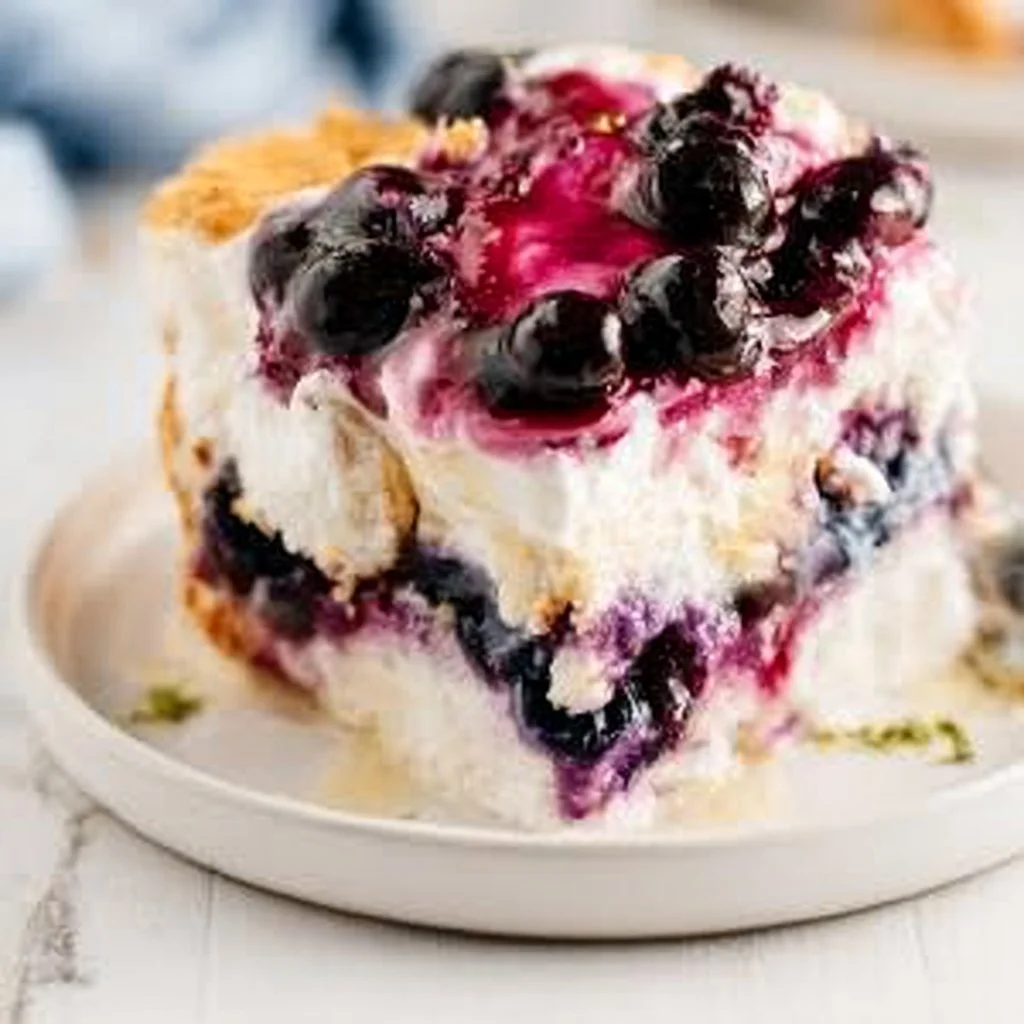 Blueberry Angel Food Cake