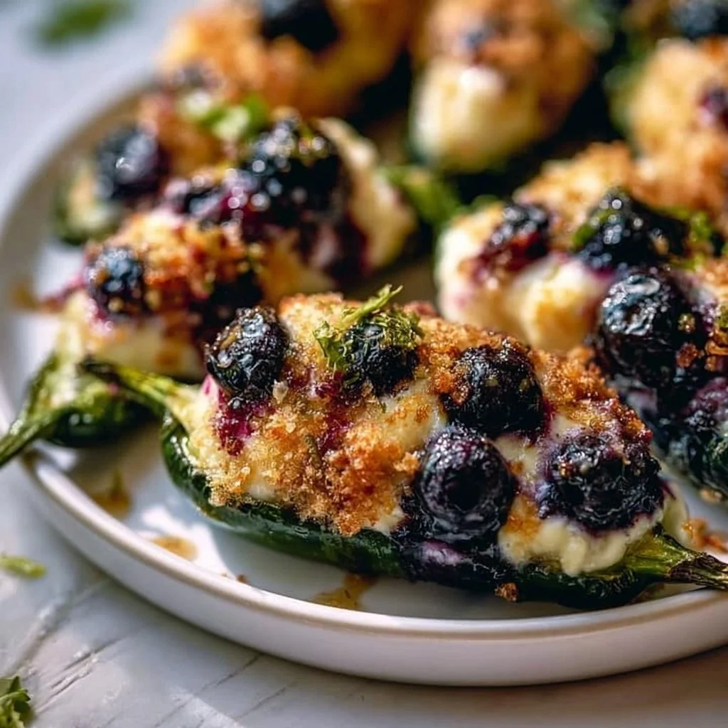 Blueberry Brie Jalapeño Poppers