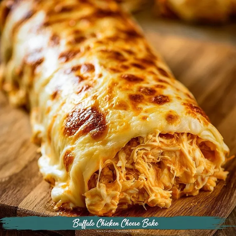 Delicious Buffalo Chicken Bake served in a casserole dish with toppings