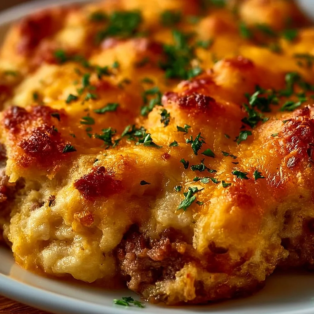 Cheddar Bay Hamburger Casserole Easy and Quick
