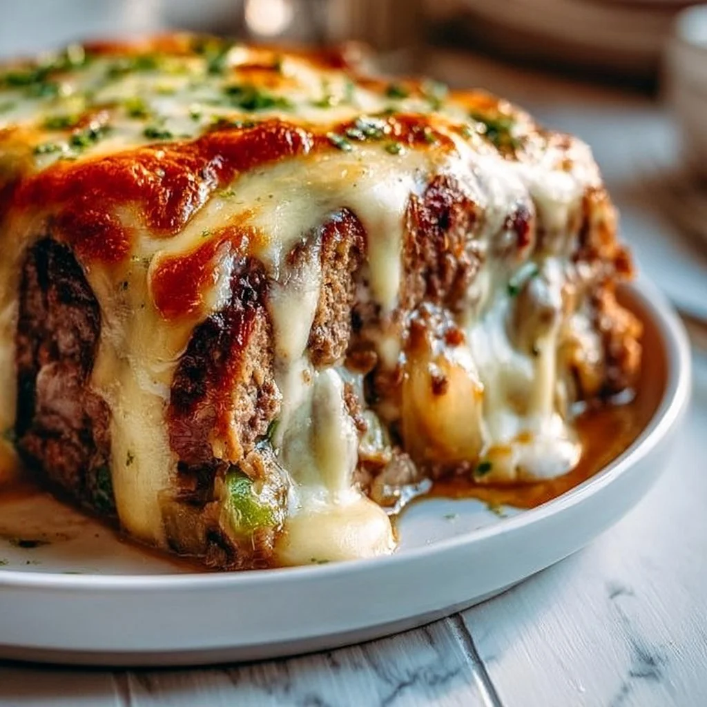 Philly Cheesesteak Meatloaf
