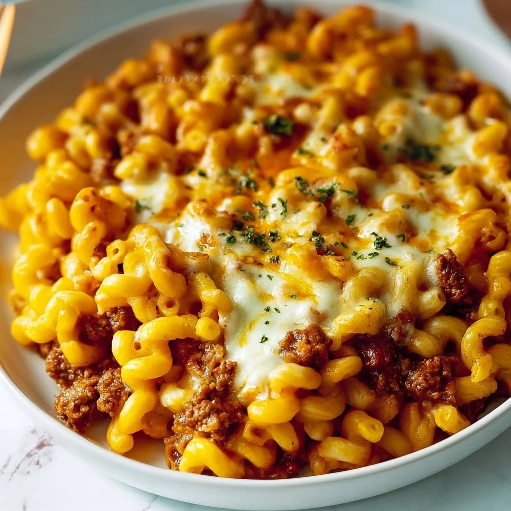 Cheesy Beef & Macaroni Casserole