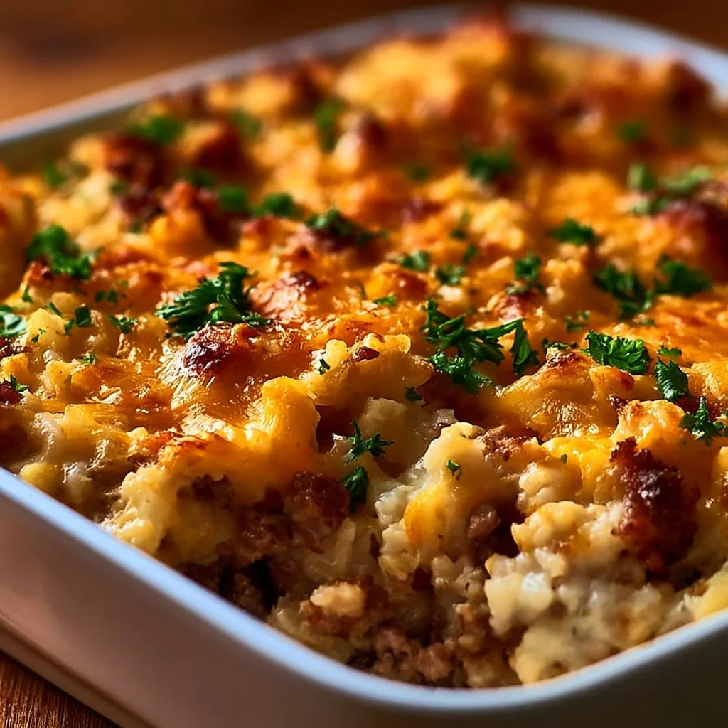 Comforting Hearty Hamburger Rice Casserole for Family Nights