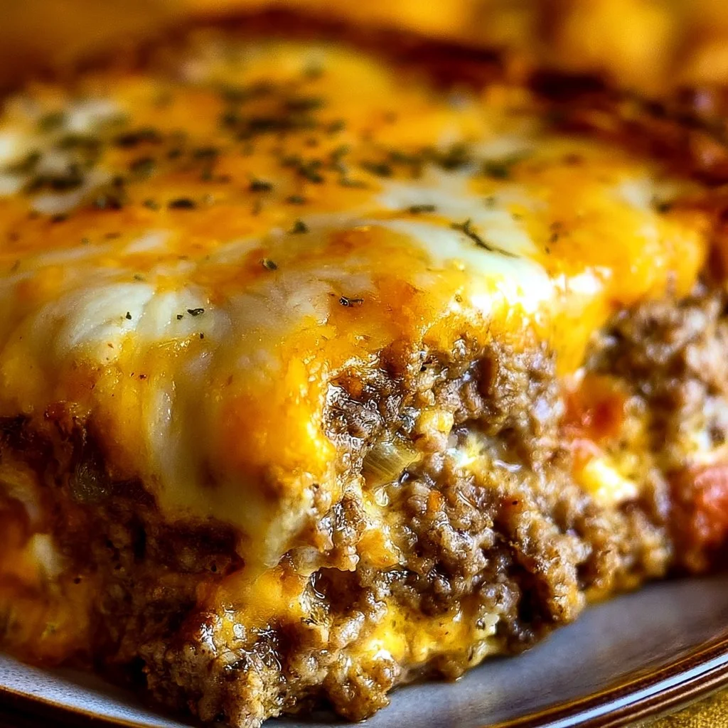 Delicious John Wayne Casserole served in a baking dish