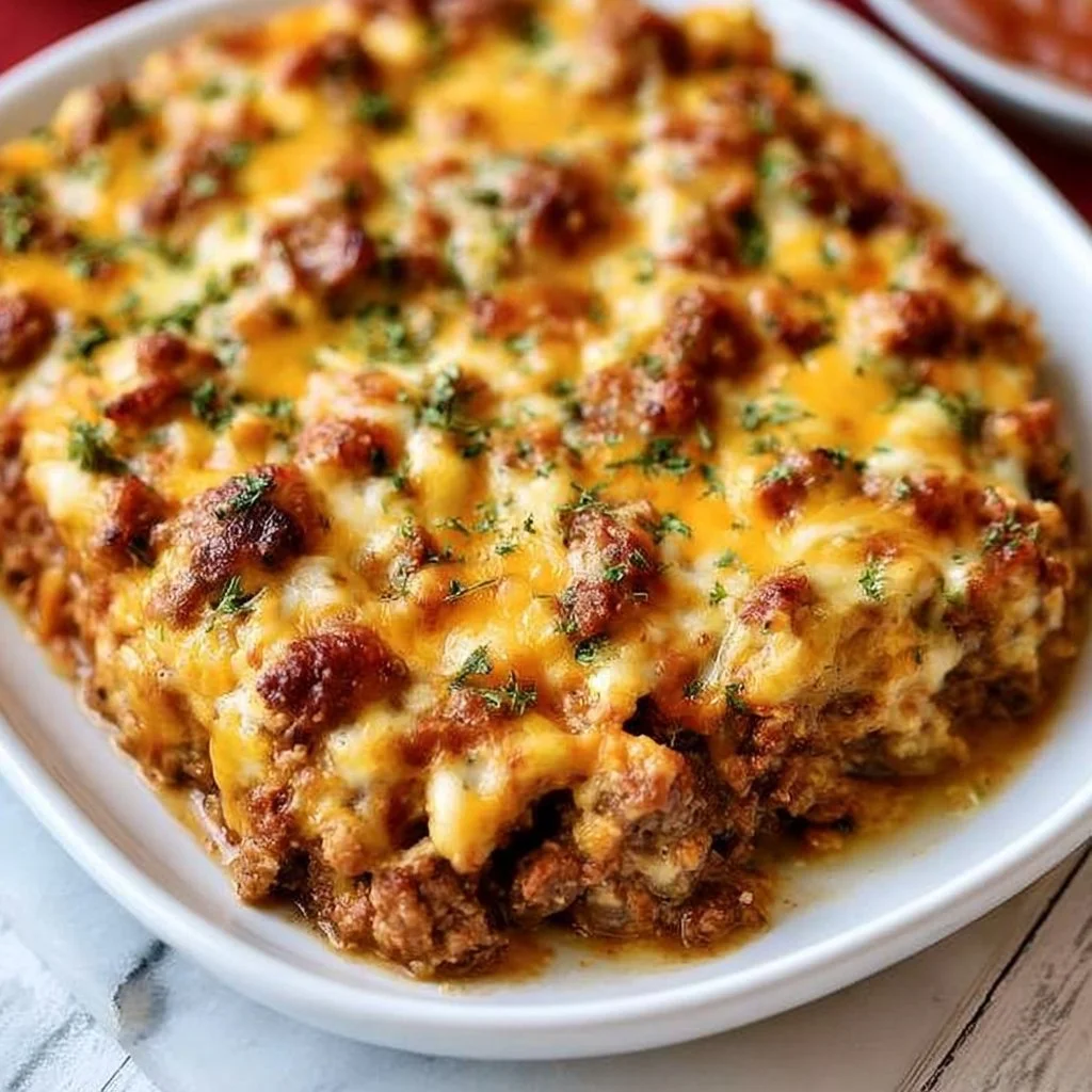Keto Cheeseburger Casserole | Easy Low Carb Recipe | Keto hamburger casserole recipes easy, Keto burger casserole, Keto recipes dinner