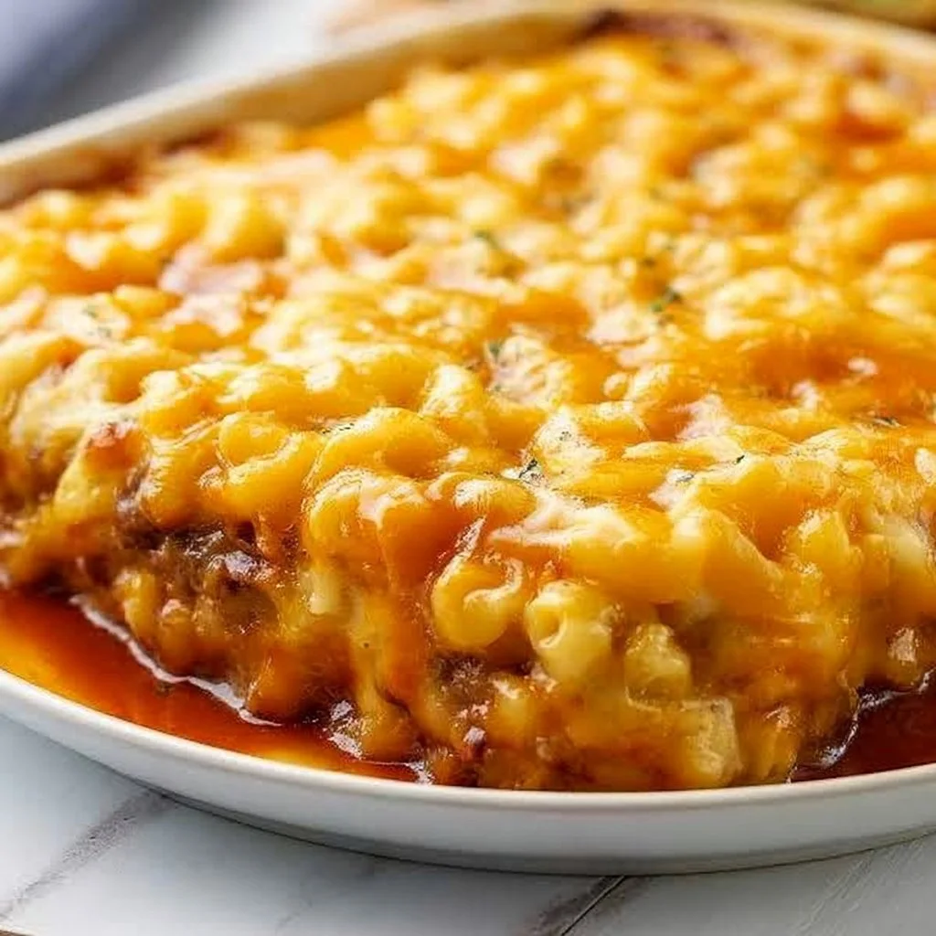 Mac and Cheese Meatloaf Casserole