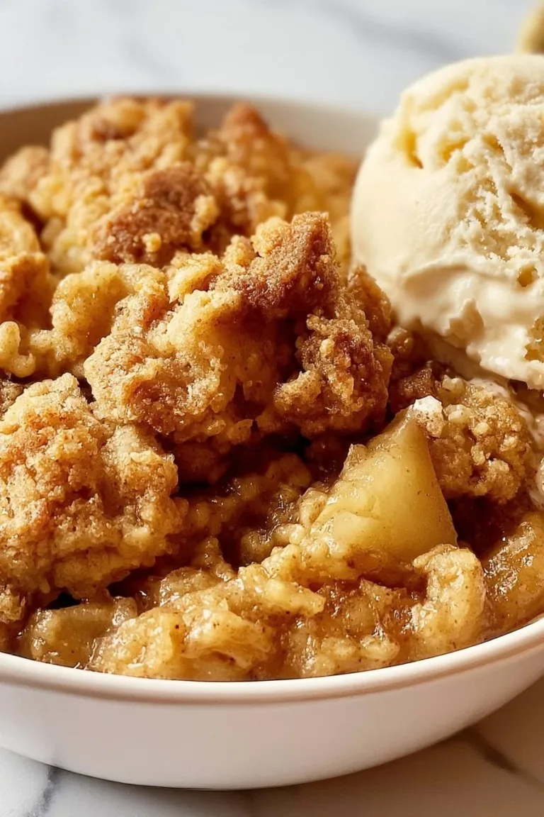 Homemade apple cobbler with fresh apples and a flaky crust