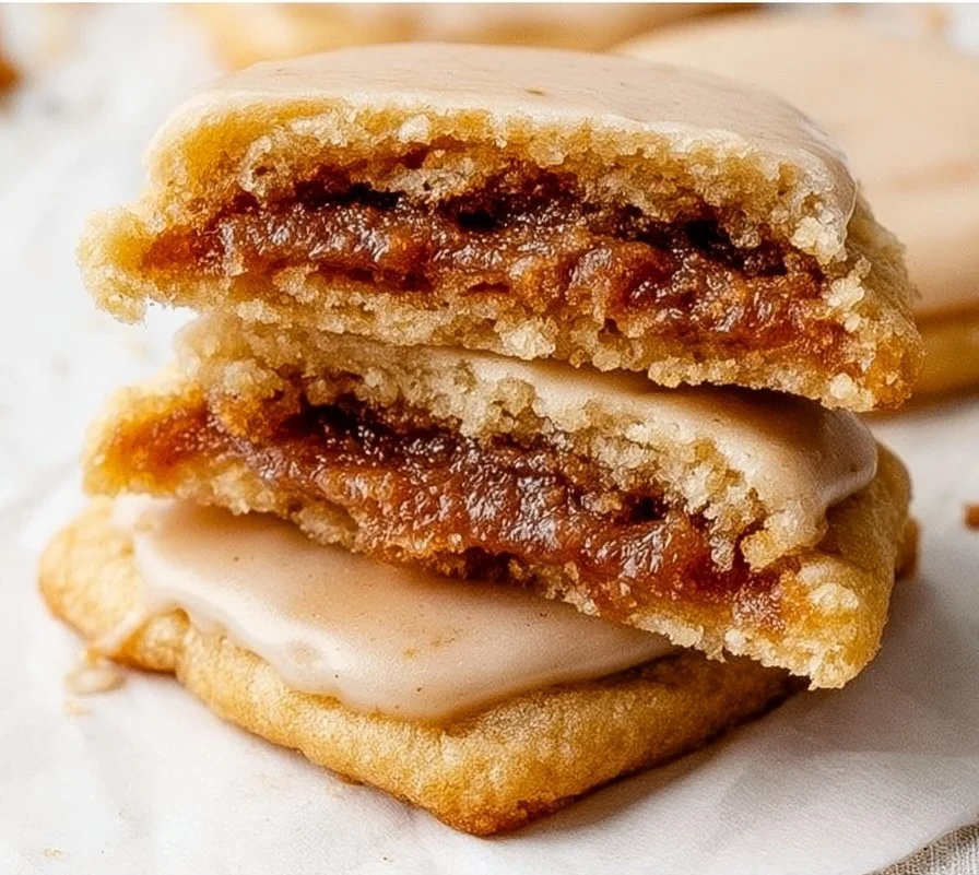 Delicious Brown Sugar Pop Tart Cookies on a rustic wooden table