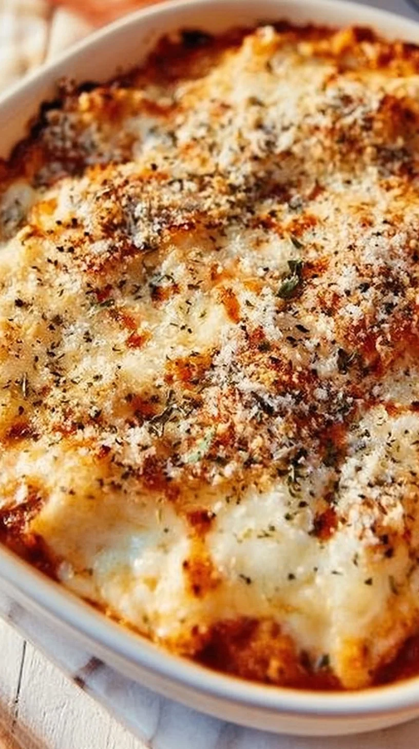 High Protein Chicken Parmesan Casserole