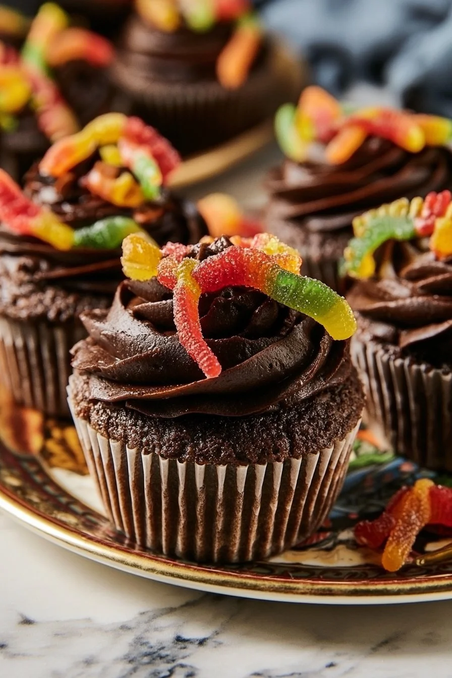 Spooky Halloween Cupcakes decorated with ghosts and pumpkins