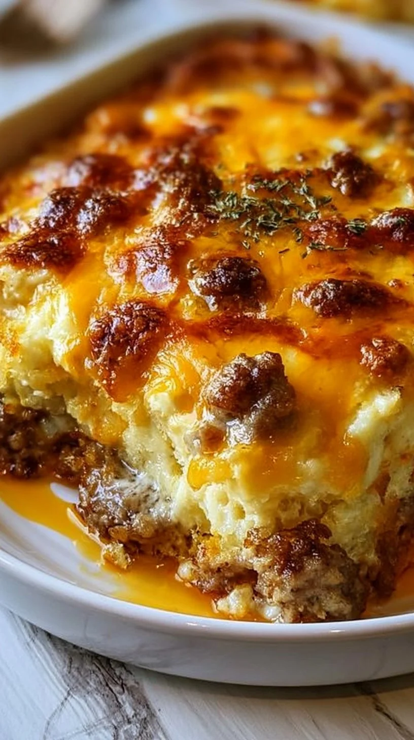 Sausage, Egg, and Cream Cheese Hashbrown Casserole